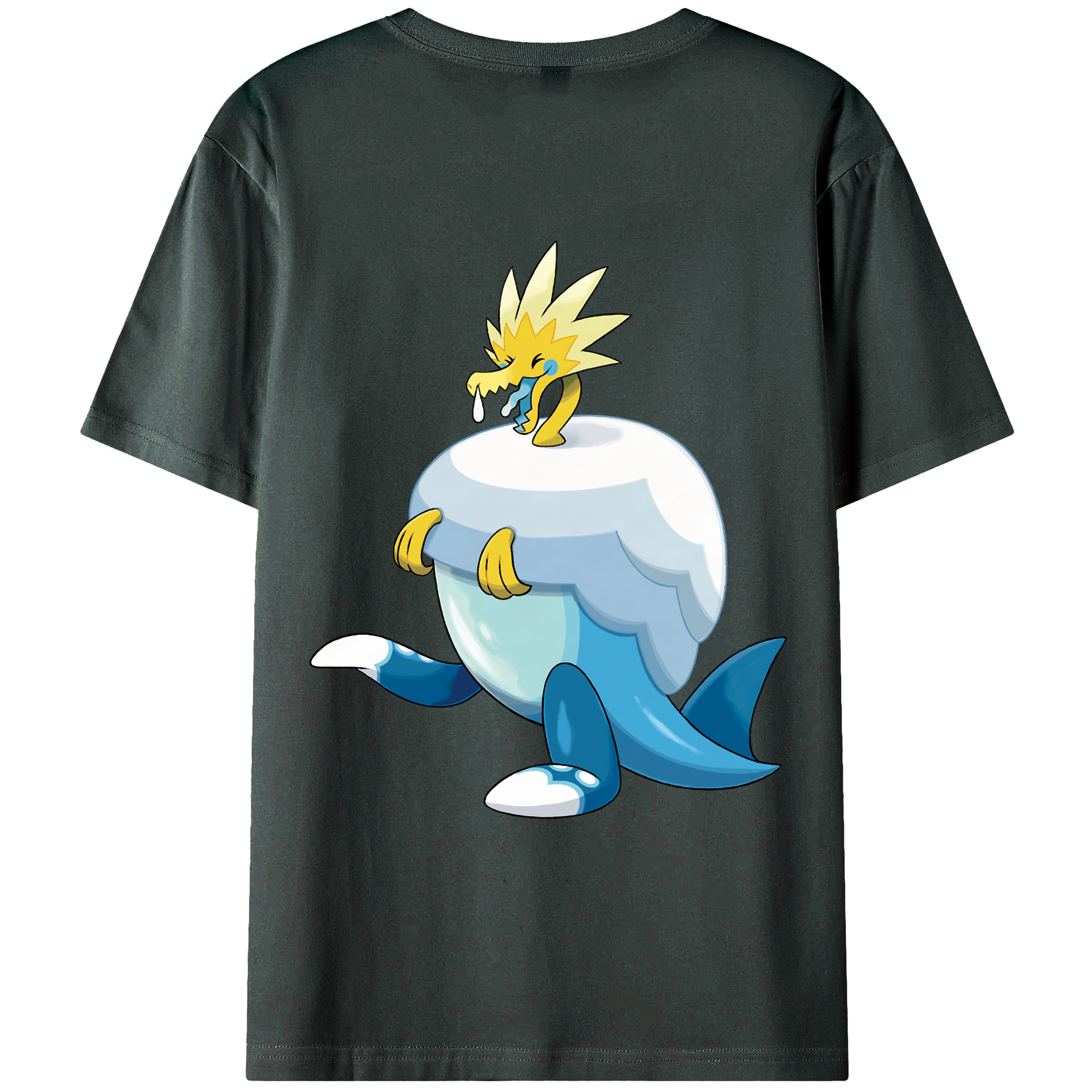 （画像用） ポケットモンスター Pokémon 綿100％ メンズ半袖Tシャツ（バックプリント） 通気性